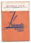 KIENZLE - KATALOG ŽEPNIH, NAMIZNIH IN STENSKIH UR, 1915/1925
