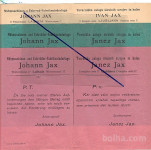 KOLESA - ŠIVALNI STROJI - JANEZ JAX - LJUBLJANA, 1901