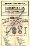 LJUBLJANA-ŠIŠKA - KOVINOSTRUGARSTVO, GALVANIZACIJA - REKLAMA, 1930