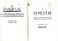 PTUJ - IZVESTJA DRŽAVNE REALNE GIMNAZIJE - 5 x, 1935/36 - 1939/40