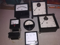 6 X vgradni merilniki, ampermeter, voltmeter,ISKRA