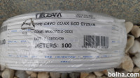Kabel RGB 59,koaks CATV-SAT 75ohm,telefonski ploščati,bel,čr