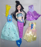 Morska deklica velikosti Barbie punčk v 2-delni oblekici+4 oblačila