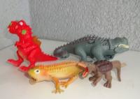 Komplet 4 živali, dinozavri in kuščar
