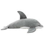 vidaXL Plišasta igrača delfin siv