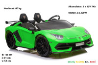 Lamborghini Aventador SX2028 XXL, 15 km/h; 24V; 400W