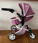 Igralni voziček/lupinica za punčke vijoličen