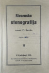 SLOVENSKA STENOGRAFIJA (1. del), Fr. Novak