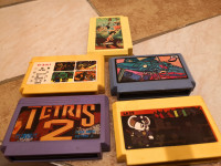 5 X igrica za famicom,familli computer,igralna konzola,Tetris 2,Mappy,