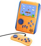Ročna igralna konzola RetroPlay oranžne barve s 666 igrami - novo