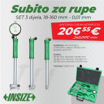 Subito komplet za izvrtine, 3-delni, 18-160 mm - 0,01 mm, Insize