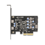 Kartica PCI Express x4 na 2 x zunanji USB Type-C™ + 1 x notranj