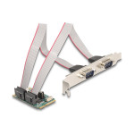 Mini PCIe I/O PCIe polne velikosti 2 x serijski RS-232 z napajanjem 5V