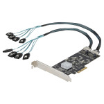StarTech.com PCIe x4 Gen2 SATA III krmilna kartica s 8 vrati, 6 Gbit/s