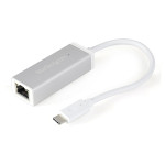 StarTech USB-C na Gigabit Ethernet adapter, aluminijasto ohišje, srebr
