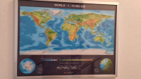 3D zemljevid sveta, oukvirjen