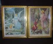Dve stari sliki Spomin na birmo, velikost 30 x 23 cm