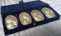 komplet slik medaljonov v srebrni barvi