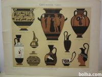 Litografija grške vaze iz 19. stol.