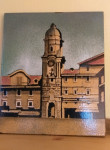 Reka mestni stolp, emajlitrana plošča , 26 x 31 cm , ročno delo
