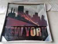 SLIKA na ogledalu brez okvirja in stekla  25 x 25 cm NEW YORK