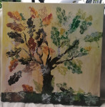 SLIKA na platnu brez okvirja in stekla 40 x 40 cm