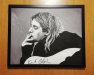 Print na platno Kurt Cobain - okvirjeno