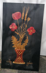 SLIKA slama na blagu brez okvirja in stekla 35 x 59 cm