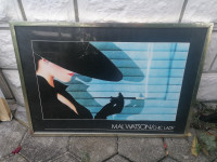 SLIKA v kovinskem okvirju s steklom 71 x 49 cm