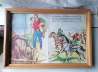 SLIKA v lepem debelem lesenem okvirju s steklom 45 x 31 cm