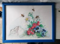 SLIKA v lepem okvirju s steklom 34 x 44 cm