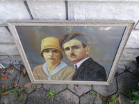 SLIKA v lepem okvirju s steklom 65 x 54 cm