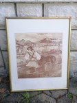 SLIKA v okvirju brez stekla 47 x 56 cm
