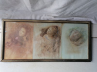 SLIKA v okvirju s steklom 45 x 21 cm