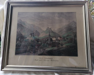 SLIKA v okvirju s steklom 48 x 40 cm