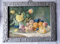 SLIKA v zanimivem širšem okvirju brez stekla 31 x 24 cm