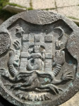 2,3kg Bron grb plaketa Kamnik,bronast odlitek grb Kamnik