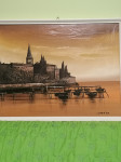3 x oljna slika na platnu,  dim. 57cm x 44 cm, podpisana Caren 80