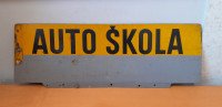 Auto škola kovinska tabla