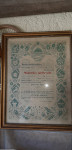 BRIVSKO MOJSTRSKO SPRIČEVALO  BRIVEC 1952 L.