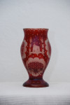 Češka bohemian vaza, rubin