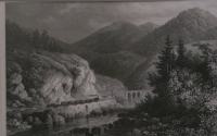 Grafika - južna železnica Celje - Ljubljana, 1856, jeklorez, Fiedler
