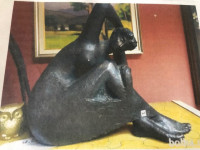 Kip ak. slikarja Aladarja Zaharijaša "Sedeče dekle si češe dolge lase"