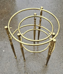 Majhne okrogle mizice z medeninastim okvirjem in  -BREZ steklenimi plo