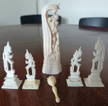 miniaturne skulpture iz kosti - komplet *