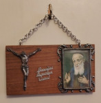 NABOŽNI PREDMET S PORTRETOM PATRA LEOPOLDA MANDIČA, STENSKI