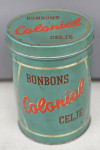 Plehnata Embalaža  BONBONS Colonial CELJE 21 x 15 cm Stanje razvidno i