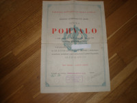 Pohvala- GOZDNO GOSPODARSTVO KRANJ - 1940  /7/