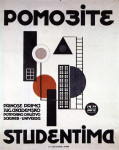 Poster Pomozite studentima, 1924 (avantgarda)