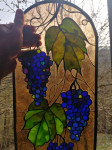 Prodam vitraž - Motiv vinska trta, grozdje, vino